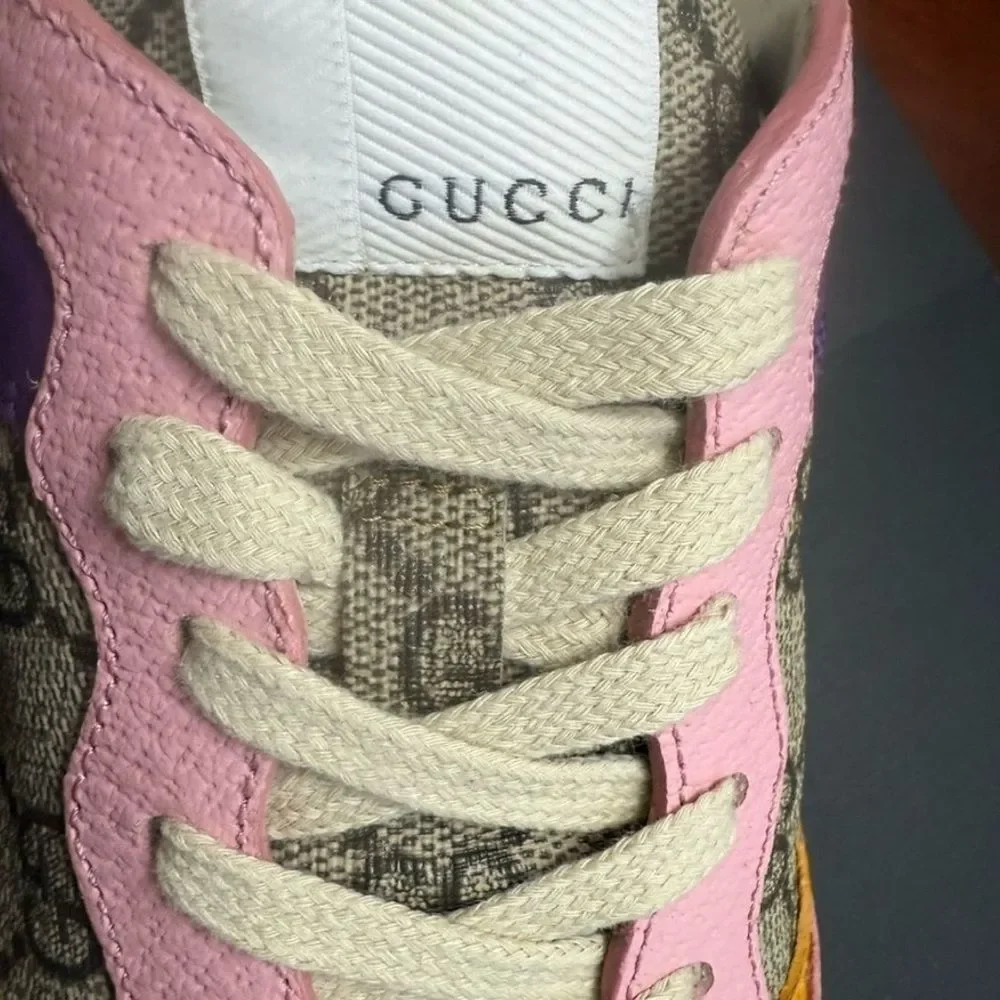Brand new with box Gucci Pink and Purple Platform Sneakers size 11